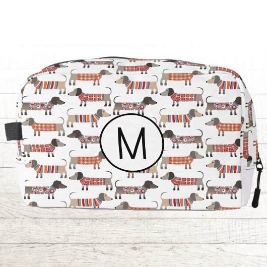 Trousse De Toilette Monogram Dachshund Wiener Sausage Chien Personnali