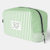 Trousse De Toilette Monogram Initials Striped Custom (Coin droit)