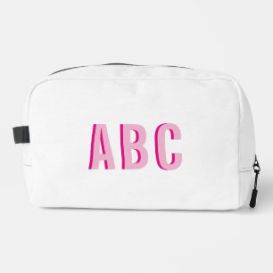 Trousse De Toilette Monogramme à 3 lettres Bold Sport rose chaud