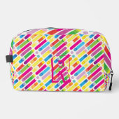 Trousse De Toilette Monogramme Arc-en-ciel lignes diagonales Motif Pop (Recto)