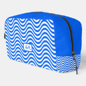 Trousse De Toilette Monogramme Bleu Blanc Vagues Tirures Psychédélique (Coin droit)