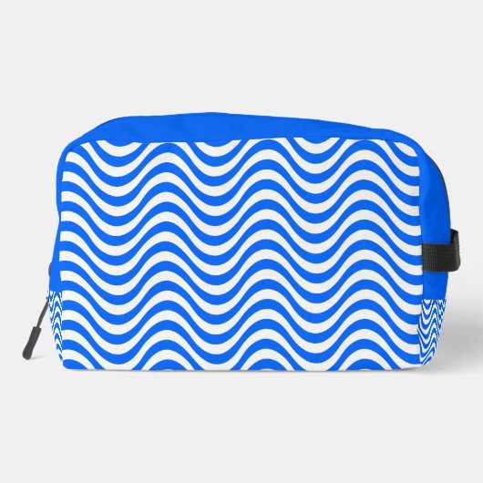 Trousse De Toilette Monogramme Bleu Blanc Vagues Tirures Psychédélique (Verso)