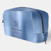 Trousse De Toilette Monogramme bleu moderne (Coin droit)