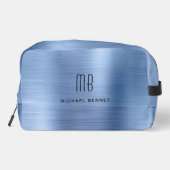 Trousse De Toilette Monogramme bleu moderne (Verso)