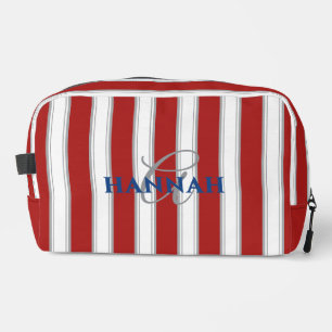 Trousse De Toilette Monogramme de bande de cabane en rouge
