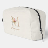 Trousse De Toilette Monogramme de bouquet floral moderne (Coin droit)
