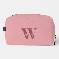 Monogramme de fille et nom rose roux