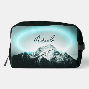Trousse De Toilette Monogramme de lumière de néon bleu mystérieux de m