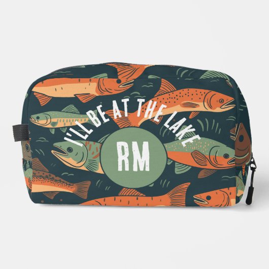 Trousse De Toilette Monogramme de pêche à la truite (Recto)