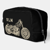 Trousse De Toilette Monogramme d'illustration de moto vintage (Coin droit)