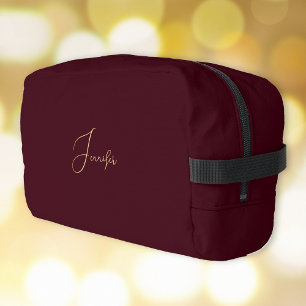 Trousse De Toilette Monogramme d'or de Bourgogne moderne Gym Voyage Co