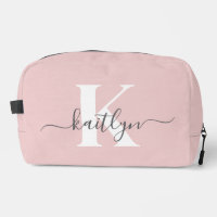 Monogramme élégant rose poudré gris