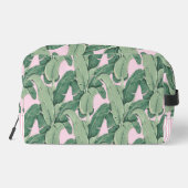 Trousse De Toilette Monogramme Feuille de banane tropicale | Tracées (Verso)