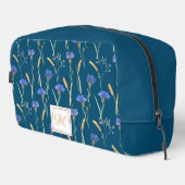 Trousse De Toilette Monogramme Fleur sauvage Floral Bleu (Coin droit)