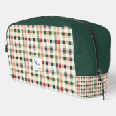 Trousse De Toilette Monogramme Gingham Émeraude Douce (Coin droit)