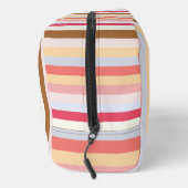 Trousse De Toilette Monogramme Initial Moderne Pastel Candy Stripe (Droite)