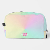 Trousse De Toilette Monogramme Moderne Chic Arc-en-ciel Pastel Ombre (Recto)
