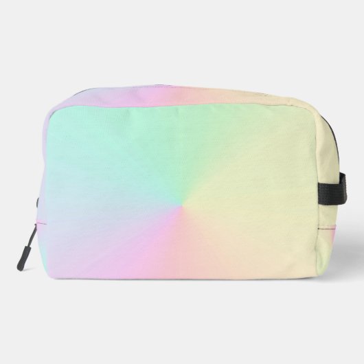 Trousse De Toilette Monogramme Moderne Chic Arc-en-ciel Pastel Ombre (Verso)