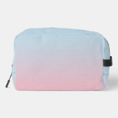 Trousse De Toilette Monogramme Moderne Chic Rose Bleu Pastel Ombre (Verso)