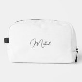 Trousse De Toilette Monogramme moderne noir et blanc Hommes Femmes Voy (Recto)