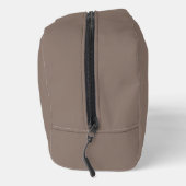 Trousse De Toilette Monogramme Moderne Nom Script Taupe (Droite)