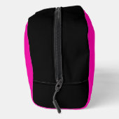 Trousse De Toilette Monogramme moderne rose noir écriture script (Droite)