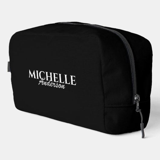 Trousse De Toilette Monogramme moderne simple (Coin droit)