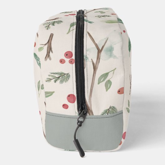 Trousse De Toilette Monogramme Motif de baies botaniques simples (Droite)