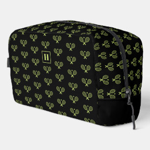 Trousse De Toilette Monogramme Motif de raquette de tennis vert