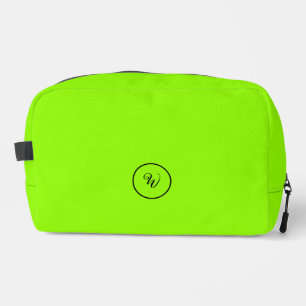 Trousse De Toilette Monogramme néon couleur unie vert moderne tendance