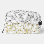 Trousse De Toilette Monogramme noir blanc marbre or brillant (Verso)