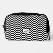 Trousse De Toilette Monogramme Noir Blanc Wavy Stripes Psychedélique (Recto)