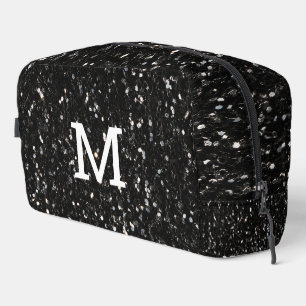 Trousse De Toilette Monogramme pailleté brillant noir et blanc