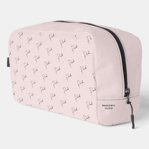 Trousse De Toilette Monogramme personnalisé rose 