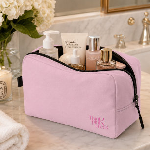 Trousse De Toilette Monogramme Rose Minimal Moderne Think Pink Freak