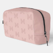Trousse De Toilette Monogramme rose simple moderne, femmes (Coin droit)