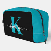Trousse De Toilette Monogramme sarcelle noir (Coin droit)