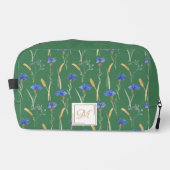 Trousse De Toilette Monogramme vert Fleur sauvage floral (Recto)