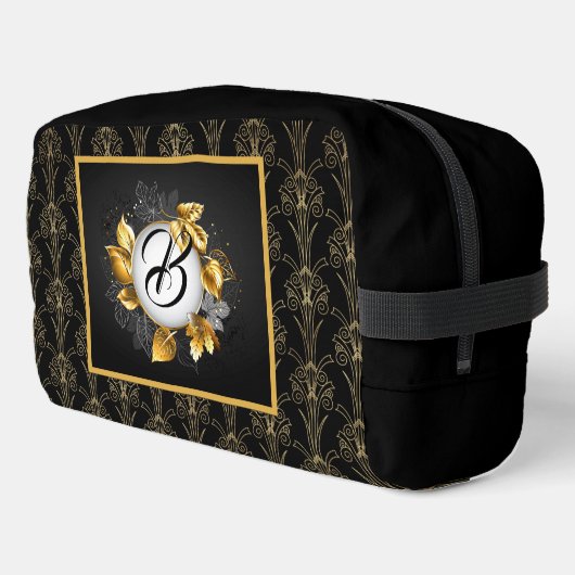 Trousse De Toilette Monogrammed Black Art Deco Pearl (Coin gauche)