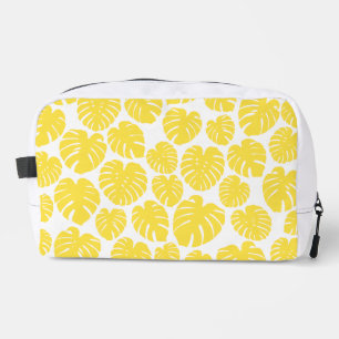 Trousse De Toilette Monstera - Jaune Citron et Blanc