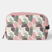 Trousse De Toilette Motif Abstrait rose Brown vert (Verso)