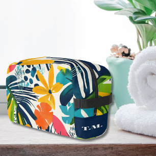 Trousse De Toilette Motif Abstrait tropical Monogrammé