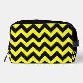 Trousse De Toilette Motif chevron jaune et noir personnalisable (Verso)