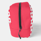 Trousse De Toilette Motif Classique Rouge Rose Points (Droite)