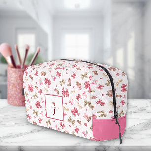 Trousse De Toilette Motif Coquette Cowgirl Féminine Rose Monogramme No