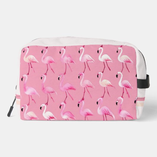 Trousse De Toilette Motif d'aquarelle couleur Flamant rose rose person (Verso)