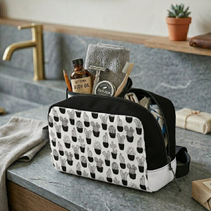 Trousse De Toilette Motif d'art linéaire de cactus