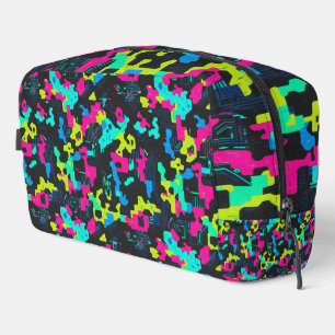 Trousse De Toilette Motif de camouflage néon