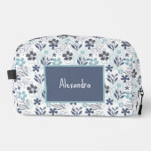 Trousse De Toilette Motif de fleurs bleues (Recto)