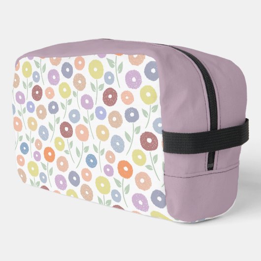Trousse De Toilette Motif de fleurs floues Pastels sur fond blanc (Coin gauche)